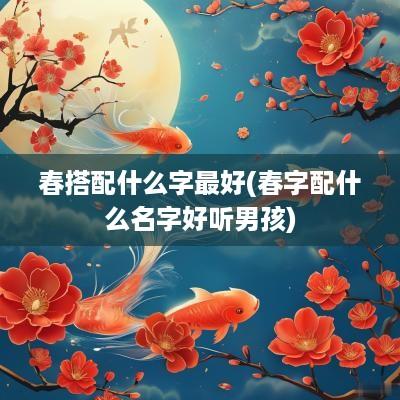 春搭配什么字最好(春字配什么名字好听男孩)