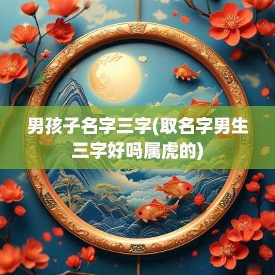 男孩子名字三字(取名字男生三字好吗属虎的)