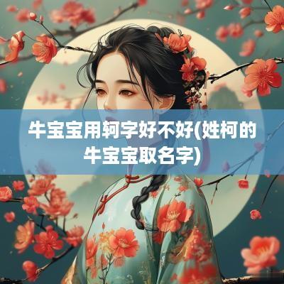 牛宝宝用轲字好不好(姓柯的牛宝宝取名字)
