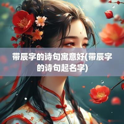 带辰字的诗句寓意好(带辰字的诗句起名字)