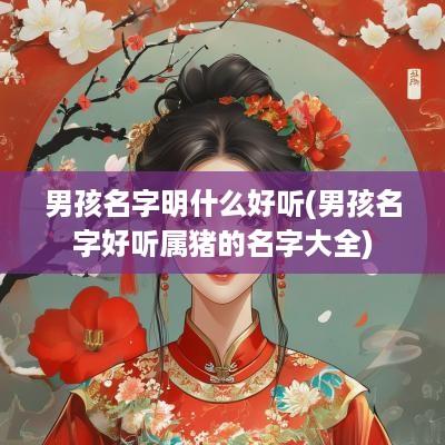 男孩名字明什么好听(男孩名字好听属猪的名字大全)