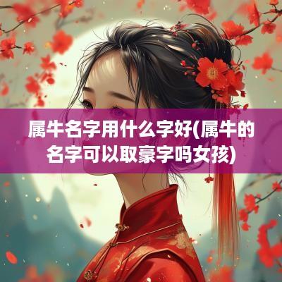 属牛名字用什么字好(属牛的名字可以取豪字吗女孩)