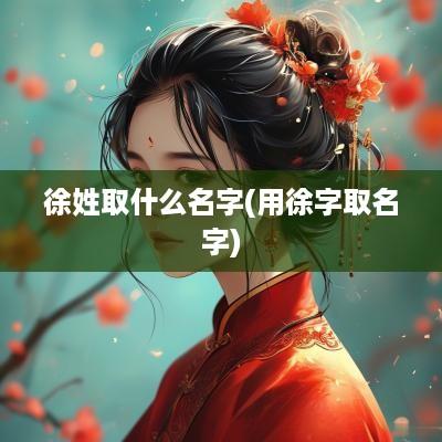 徐姓取什么名字(用徐字取名字)