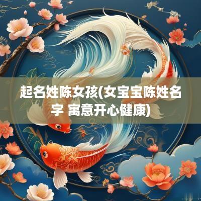 起名姓陈女孩(女宝宝陈姓名字 寓意开心健康)