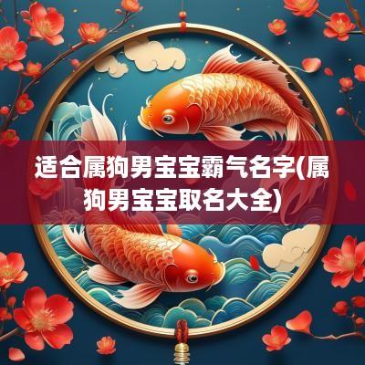 适合属狗男宝宝霸气名字(属狗男宝宝取名大全)