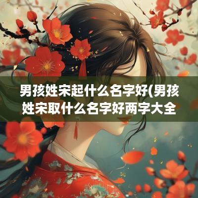 男孩姓宋起什么名字好(男孩姓宋取什么名字好两字大全)