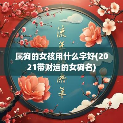 属狗的女孩用什么字好(2025带财运的女狗名)