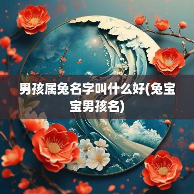 男孩属兔名字叫什么好(兔宝宝男孩名)