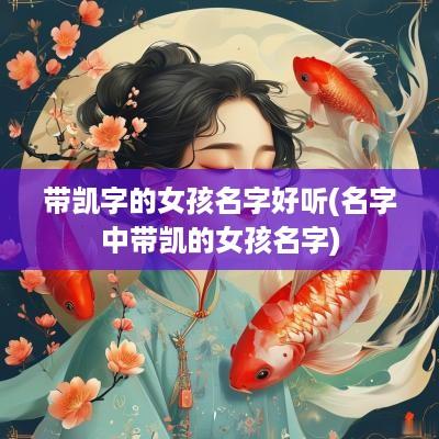 带凯字的女孩名字好听(名字中带凯的女孩名字)