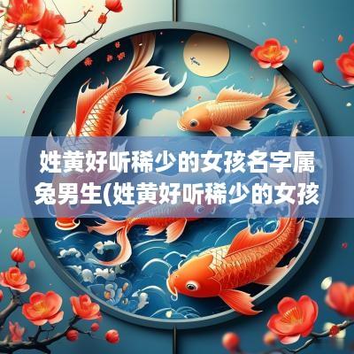 姓黄好听稀少的女孩名字属兔男生(姓黄好听稀少的女孩名字)
