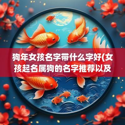 狗年女孩名字带什么字好(女孩起名属狗的名字推荐以及用字解析)