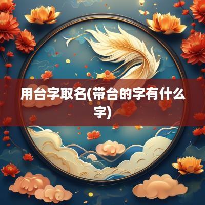 用台字取名(带台的字有什么字)
