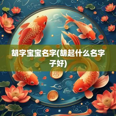 胡字宝宝名字(胡起什么名字子好)