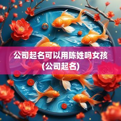 公司起名可以用陈姓吗女孩(公司起名)