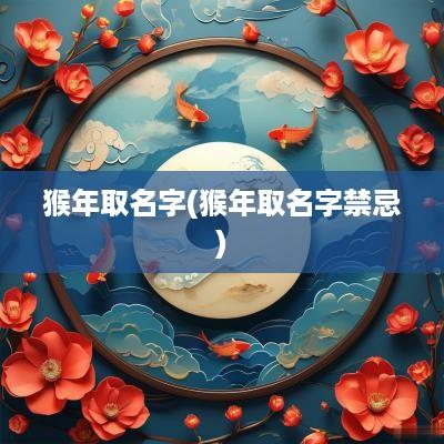 猴年取名字(猴年取名字禁忌)