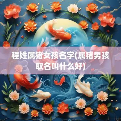 程姓属猪女孩名字(属猪男孩取名叫什么好)