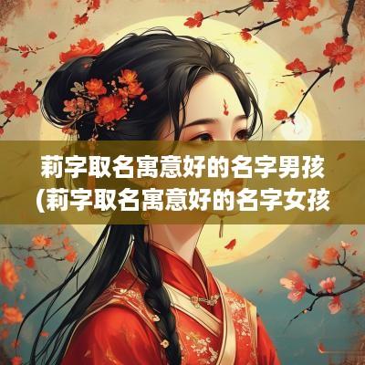 莉字取名寓意好的名字男孩(莉字取名寓意好的名字女孩)