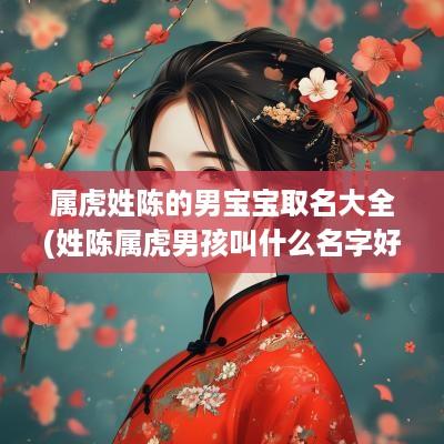 属虎姓陈的男宝宝取名大全(姓陈属虎男孩叫什么名字好听)