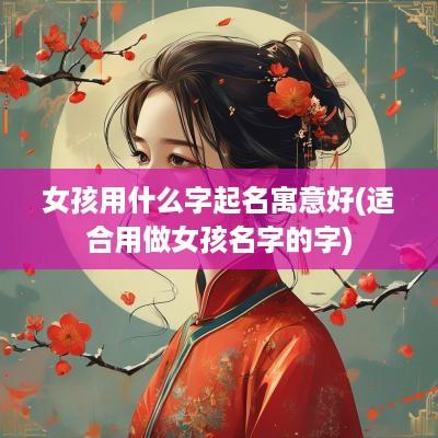 女孩用什么字起名寓意好(适合用做女孩名字的字)