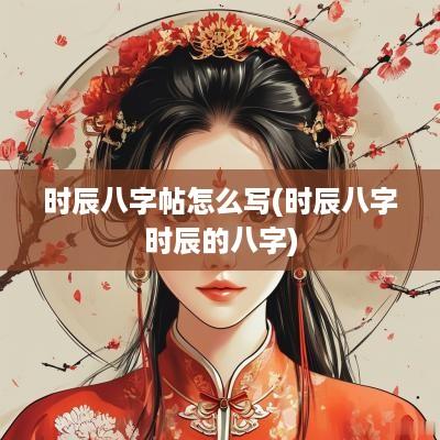 时辰八字帖怎么写(时辰八字时辰的八字)