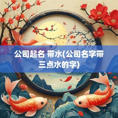 公司起名 带水(公司名字带三点水的字)