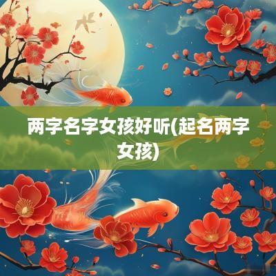 两字名字女孩好听(起名两字女孩)