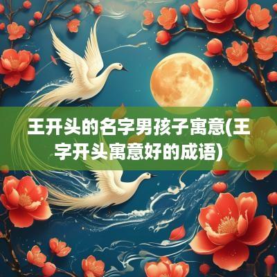 王开头的名字男孩子寓意(王字开头寓意好的成语)