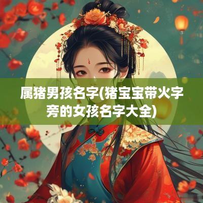 属猪男孩名字(猪宝宝带火字旁的女孩名字大全)