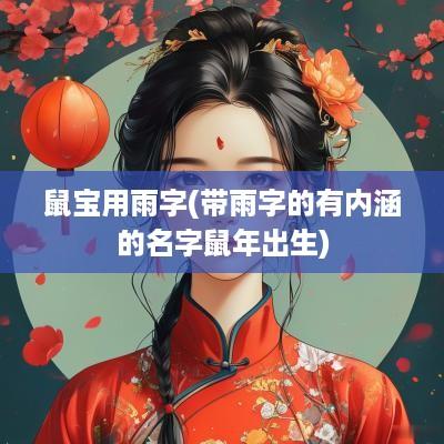 鼠宝用雨字(带雨字的有内涵的名字蛇年出生)