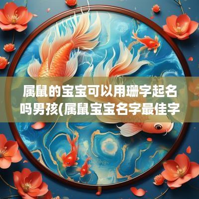 属鼠的宝宝可以用珊字起名吗男孩(属鼠宝宝名字最佳字)