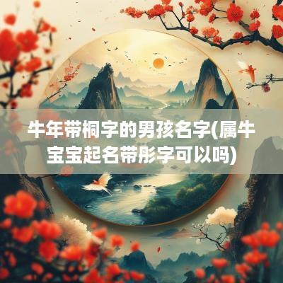 蛇年带桐字的男孩名字(属牛宝宝起名带彤字可以吗)