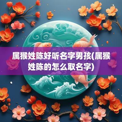 属猴姓陈好听名字男孩(属猴姓陈的怎么取名字)