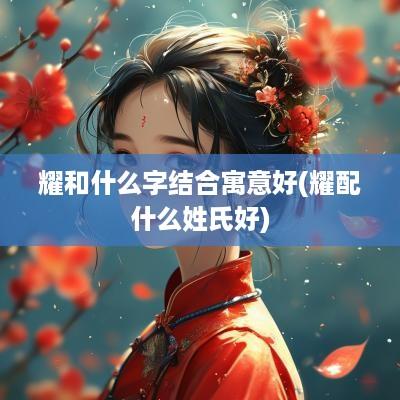 耀和什么字结合寓意好(耀配什么姓氏好)