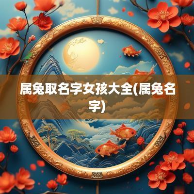 属兔取名字女孩大全(属兔名字)