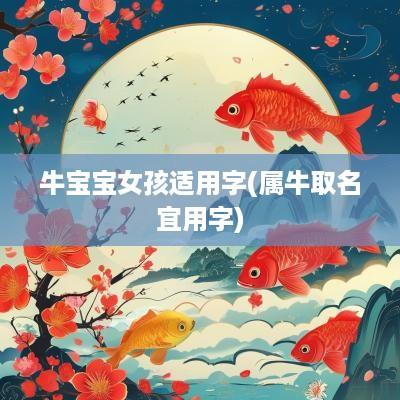 牛宝宝女孩适用字(属牛取名宜用字)