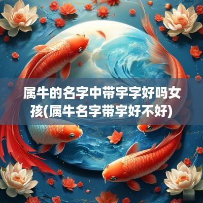 属牛的名字中带宇字好吗女孩(属牛名字带宇好不好)