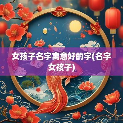 女孩子名字寓意好的字(名字女孩子)