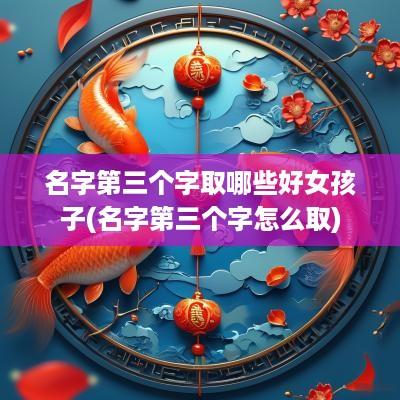 名字第三个字取哪些好女孩子(名字第三个字怎么取)