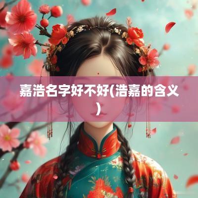 嘉浩名字好不好(浩嘉的含义)