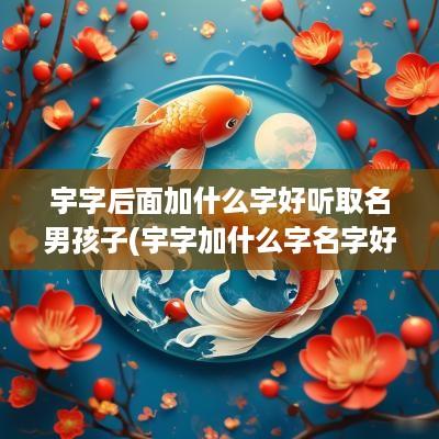 宇字后面加什么字好听取名男孩子(宇字加什么字名字好听)
