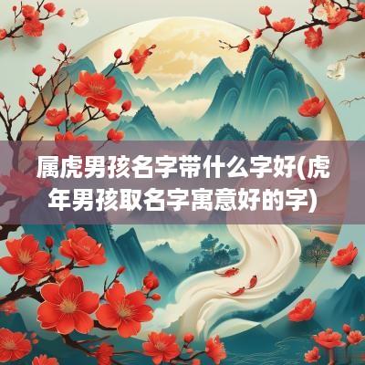 属虎男孩名字带什么字好(蛇年男孩取名字寓意好的字)