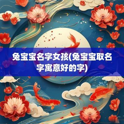 兔宝宝名字女孩(兔宝宝取名字寓意好的字)
