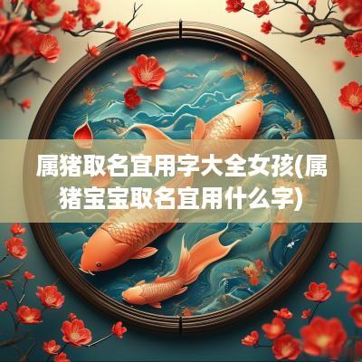 属猪取名宜用字大全女孩(属猪宝宝取名宜用什么字)