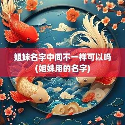 姐妹名字中间不一样可以吗(姐妹用的名字)
