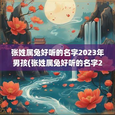 张姓属兔好听的名字2025年男孩(张姓属兔好听的名字2025年)