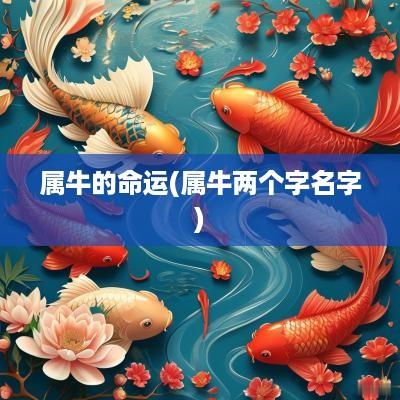 属牛的命运(属牛两个字名字)