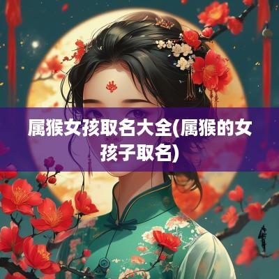 属猴女孩取名大全(属猴的女孩子取名)