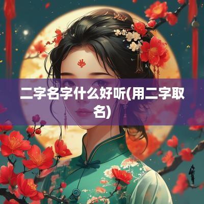 二字名字什么好听(用二字取名)