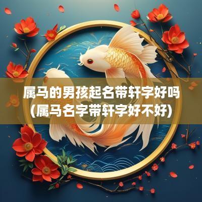 属马的男孩起名带轩字好吗(属马名字带轩字好不好)