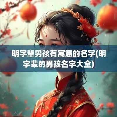 明字辈男孩有寓意的名字(明字辈的男孩名字大全)